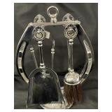 Vintage horseshoe fireside set