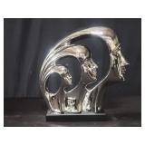 Contemporary Ceramic and Wood Abstract Family