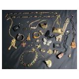 Group of costume jewelry