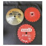Group of 3 Oldham & Diablo saw blades