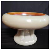 Vintage Steuben style pearlized art glass bowl