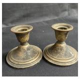 Sterling silver weighted candle sticks 3ï¿½h x