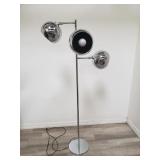 Koch and Lowy globe chrome floor lamp
