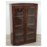 Antique 2 glass door bookcase