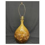 Mid century ceramic drip glaze lamp