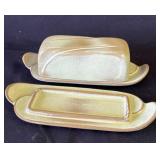 Vintage Frankoma ceramic butter dish
