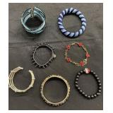 Group of 7 bracelets