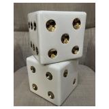 2 Jumbo ceramic dice cubes