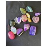 Group of 15 stone pendants