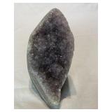 Amethyst quartz crystal cluster cut base