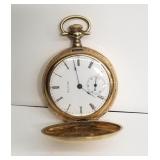 Gold plated Elgin pocket watch in a plated