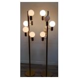 Pair of Robert Sonneman style brass floor lamps
