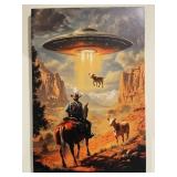 Western UFO sci-fi giclï¿½e print