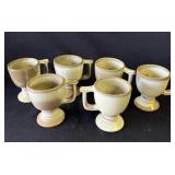 6 vintage Frankoma ceramic cups