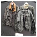 Group of leather jackets