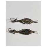 Pair of sterling silver and mother of pearl
