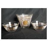 Vintage Hazel Atlas Aztec glass and bowls