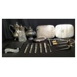 Box of silver plated items, Gorham, Roger