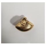 10k gold football marine pendant