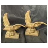 Antique brass American eagle  bookends