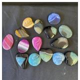 Group of 15 stone pendants