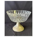 Vintage crystal footed bowl