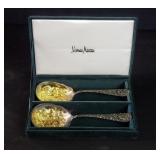 Pair of Godinger silver art. Berry spoons, (9")