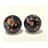 Vintage millefiori glass earrings