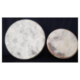 Pair of hand drums in drum bag