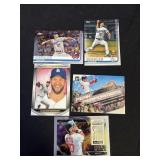 Group of Dodger player baseball cards