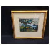 Pencil signed oil on artist board