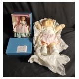 Box of cabbage patch doll & Madame Alexander doll