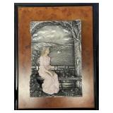 Vintage woman oceanic wall art