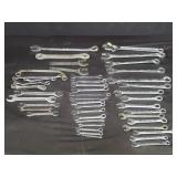 Group of assorted forged combination wrenches, &