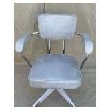 Vintage Japanese stainless steel swivel chair