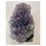 Amethyst quartz crystal cluster cut base