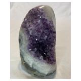Amethyst quartz crystal cluster cut base