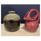2 vintage ceramic pottery