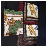 Group of Hermès silk scarfs
