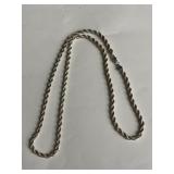 Sterling silver rope chain 45.30g 15"