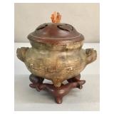 Antique Chinese carved stone censer