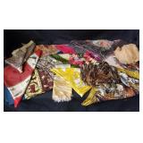 Group of vintage scarves etc