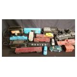Group of vintage toy trains