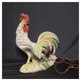 Vintage MCM ceramic rooster lamp