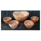 Genuine Goodwood teak salad bowl set 5pcs.