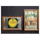 Vintage pub mirror signs