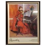 Renoir Art Exhibition framed poster