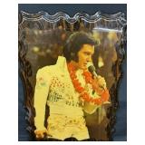 Elvis Presley lacquered art on wood
