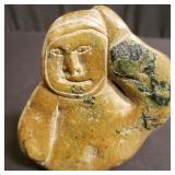 Carved stone Eskimo sculpture