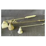 3 Vintage metal and brass snuffers